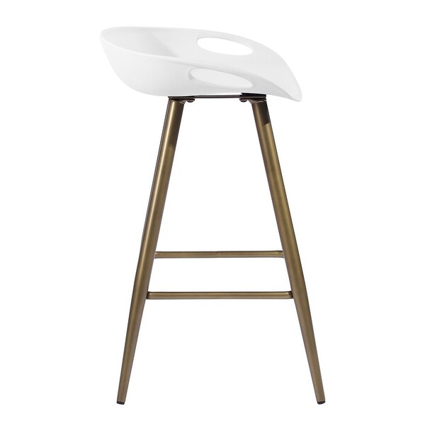 Homy Casa 24'' Plastic Seat Counter Bar Stools (Set of 2)