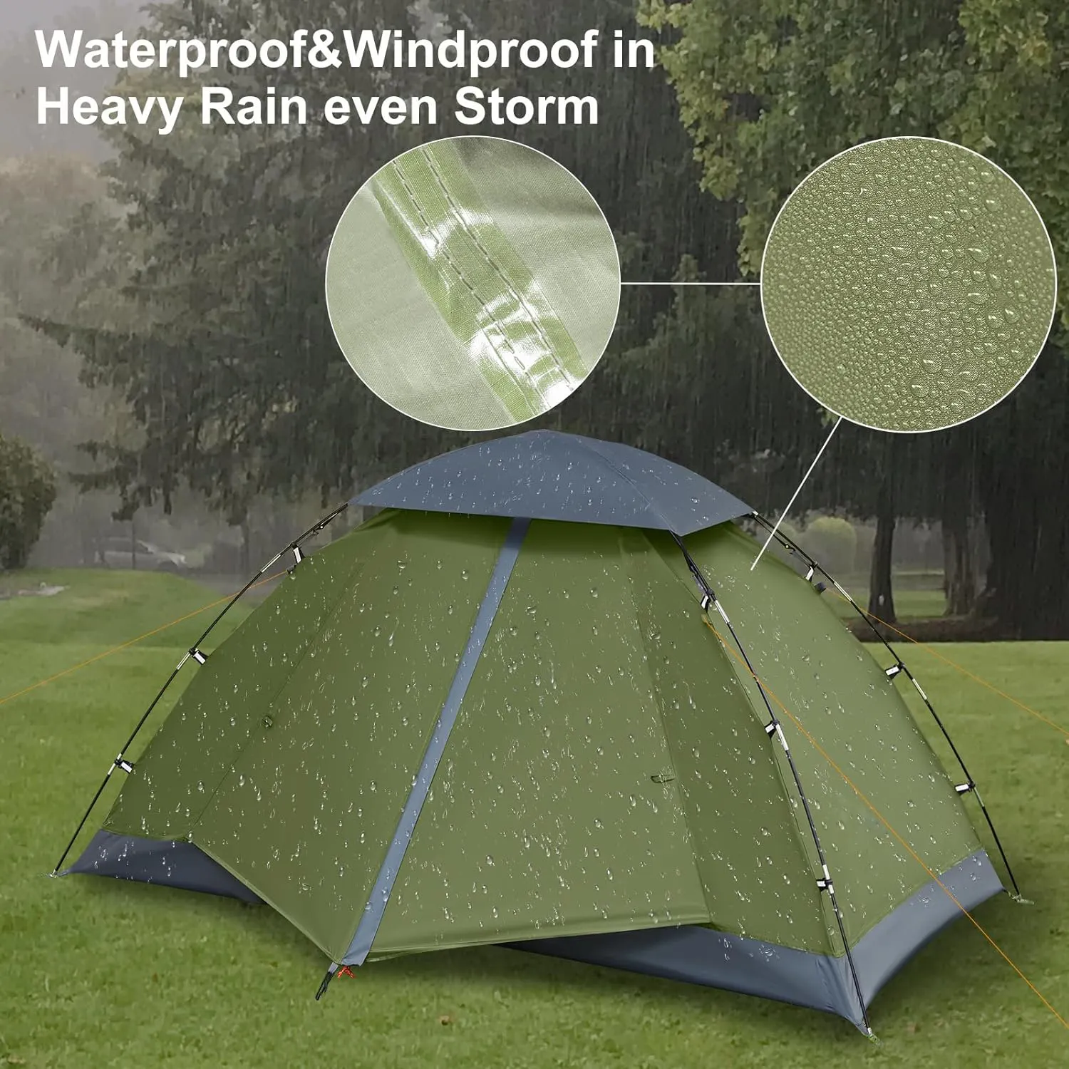 One people camping and hiking outdoor waterproof tent