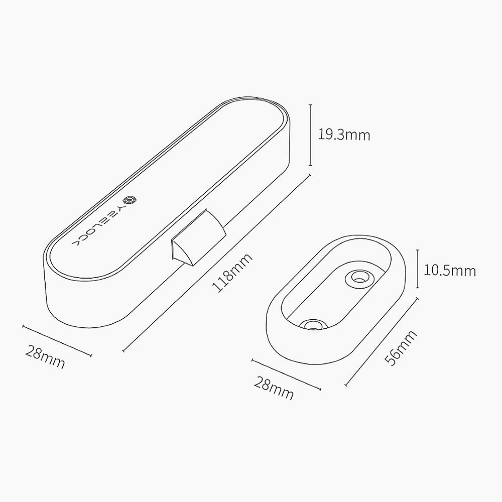 Yeelock Smart Drawer Lock E Keyless Lock Bt App Management Anti-theft Children Safety Hidden Lock No.322046