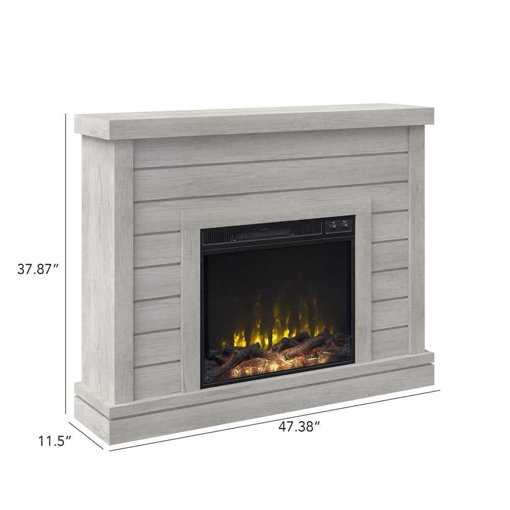 Twin Star Home 4738 in Wall Mantel Electric Fireplace in OmniSargent Oak