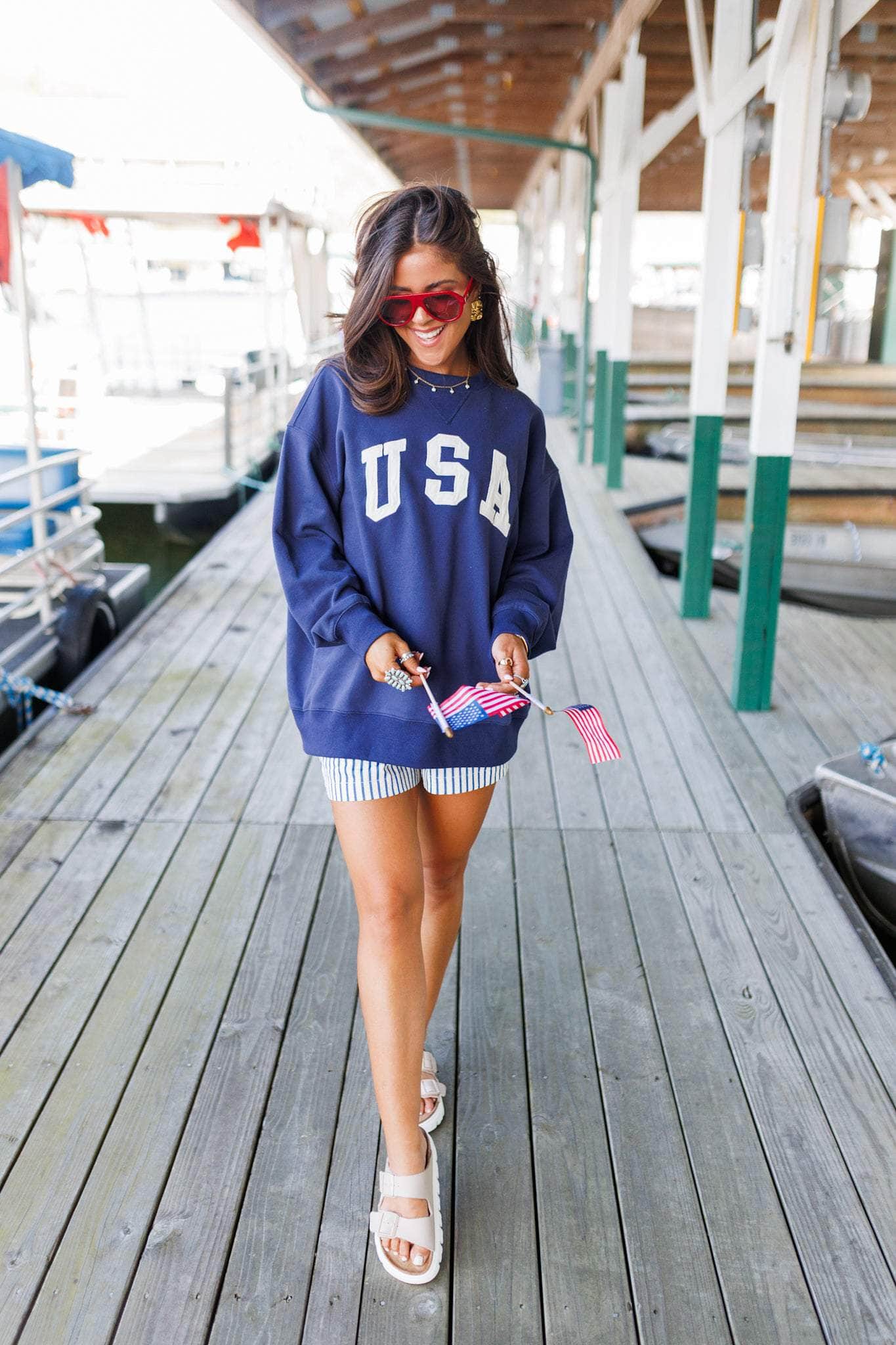 Oversized USA Pullover
