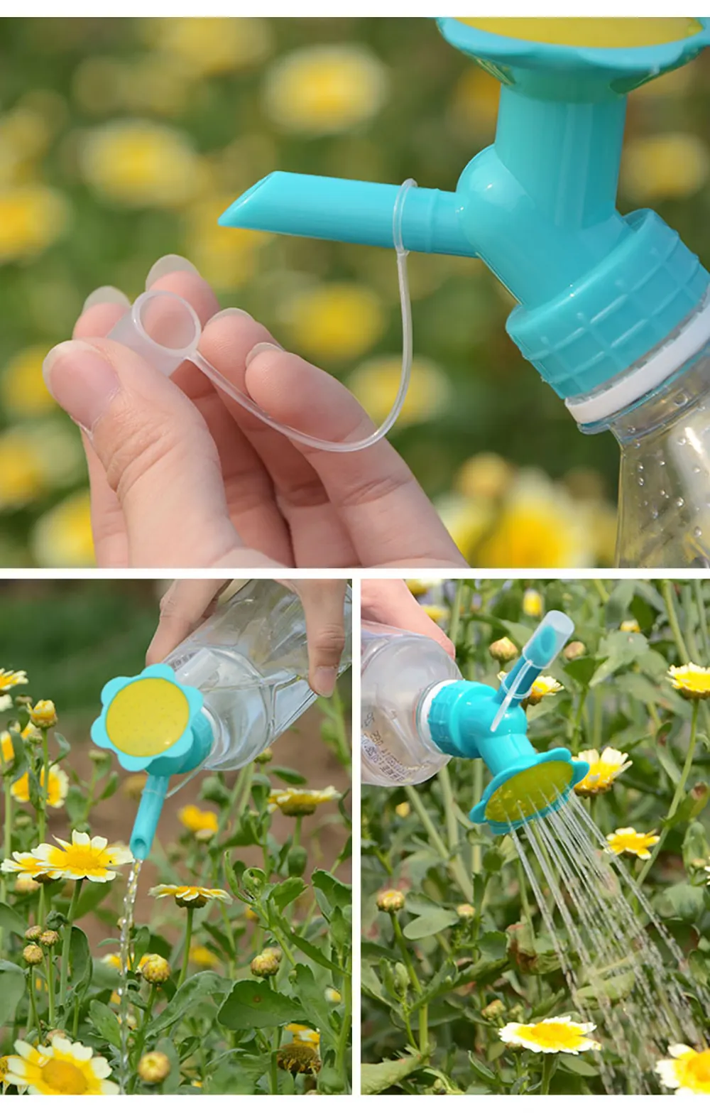 2 In 1 Plastic Sprinkler Nozzle  Bottle Shower Cap Flower Plant Vegetable Watering Device Watering Can Sprinkler