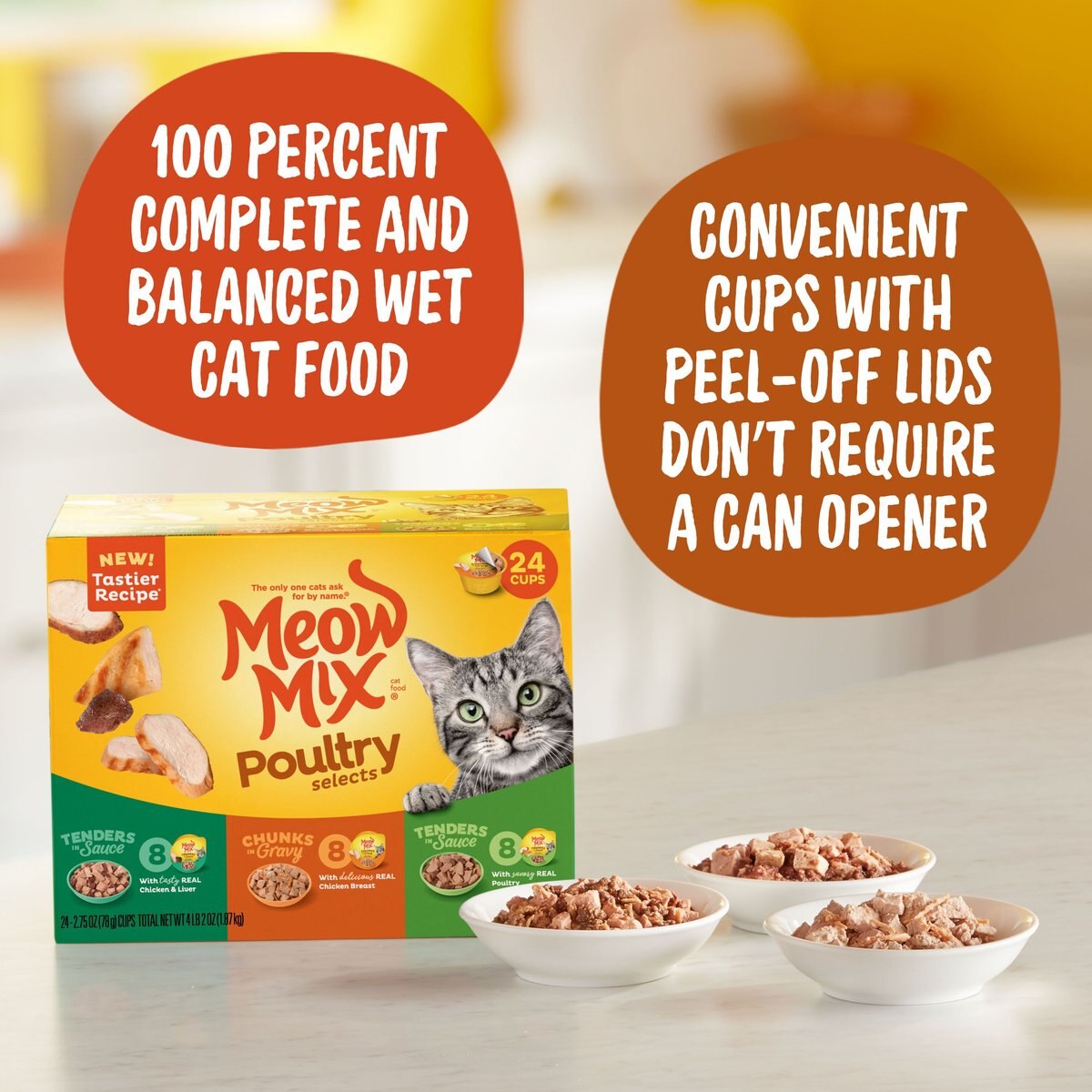 Meow Mix Poultry Selects Variety Pack Wet Cat Food