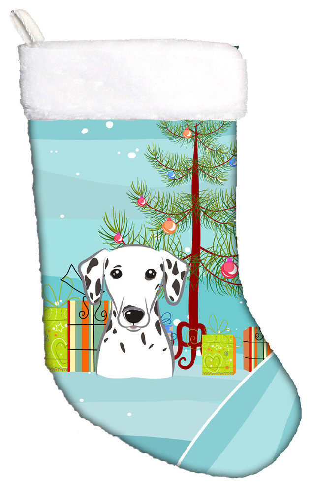 Christmas Tree and Dalmatian Christmas Stocking   Contemporary   Christmas Stockings And Holders   by the store  Houzz
