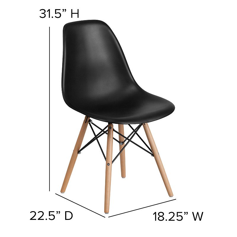 Flash Furniture Elon Two-Tone Dining Chair