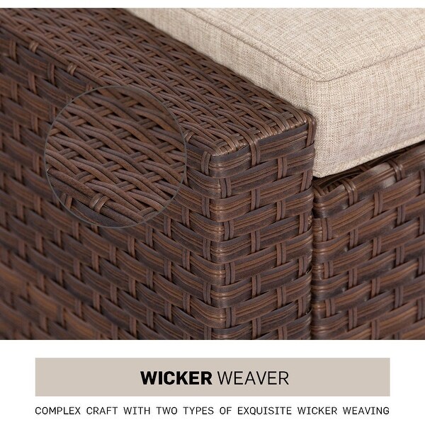 Outdoor 7piece Wicker Conversation Set