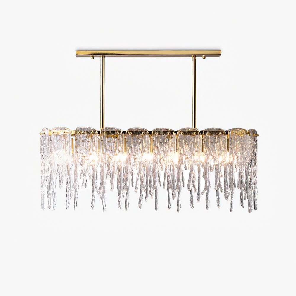 Rectangular Icicle Glass Chandelier