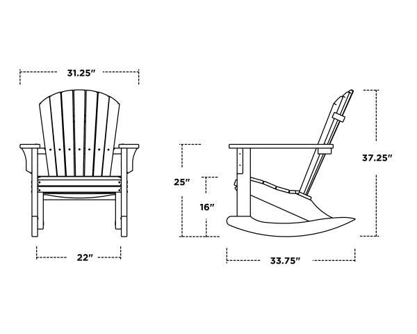 Polywood Seashell Rocking Chair SHR22