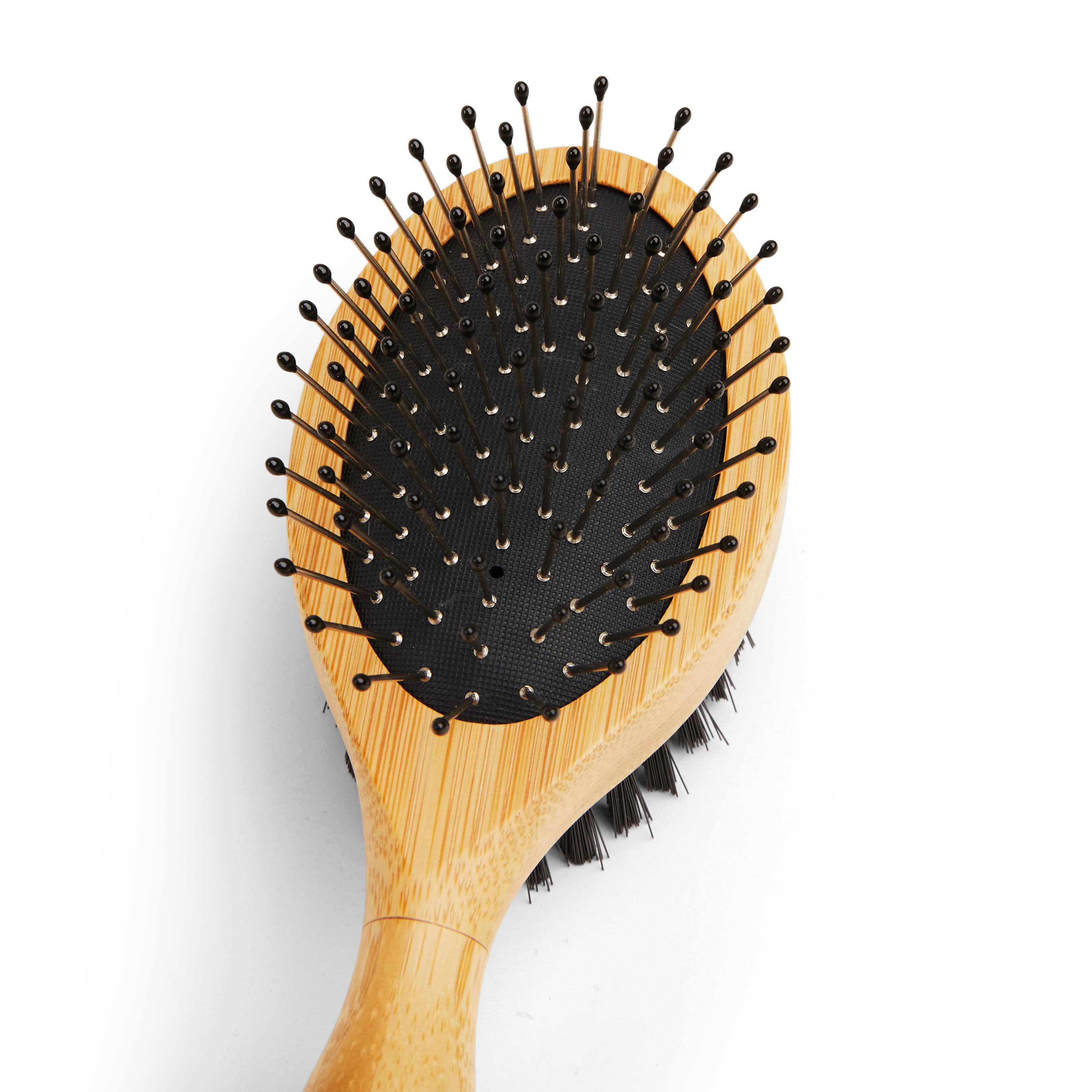 Well  Good Bamboo Pin and Bristle Dog Brush for All Coats， Small