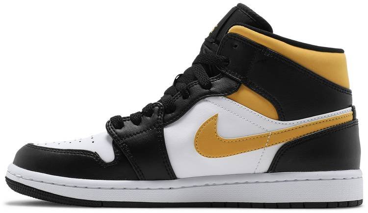 Air Jordan 1 Mid 'Black University Gold' 554724-177