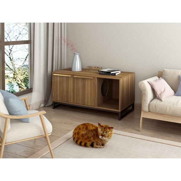 Cat house， Tv stand， Cat house and Tv stand in one， pet house， for Living Room