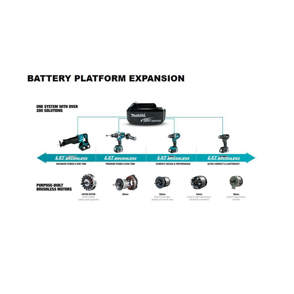 Makita 18V LXT Lithium-Ion Brushless Cordless 12 in. Driver-Drill (Tool Only) XFD12Z