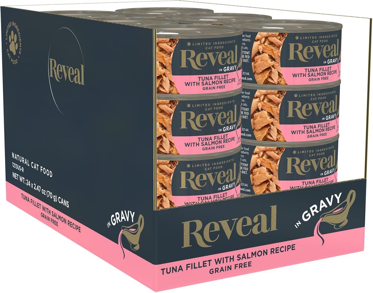 Reveal Natural Grain-Free Tuna with Salmon in Gravy Flavored Wet Cat Food