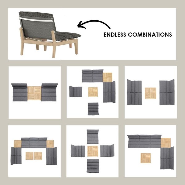 Amazonia Arnhou Outdoor Patio FSC Teak 3pc Seating Set