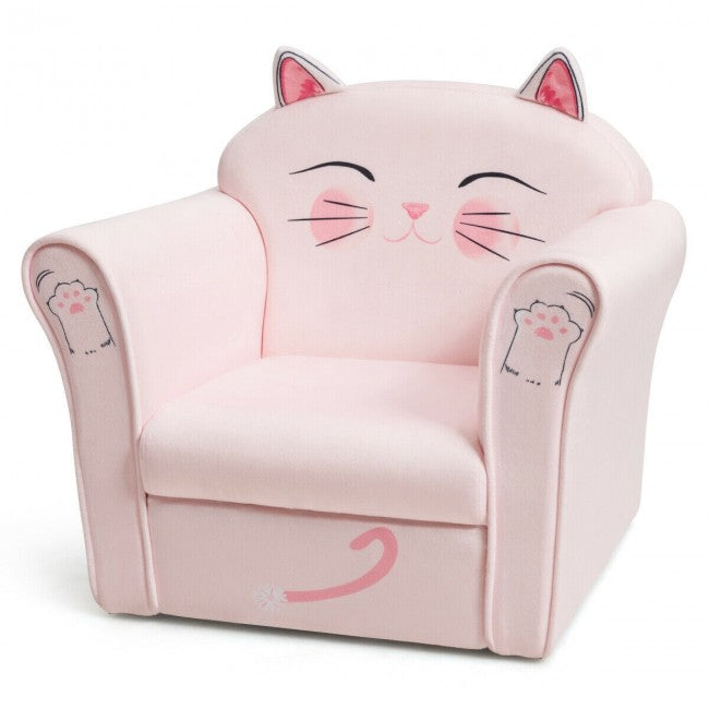 Kids Cat Sofa Children Armrest Couch Toddler Chair Furniture For Boys Girls Gift