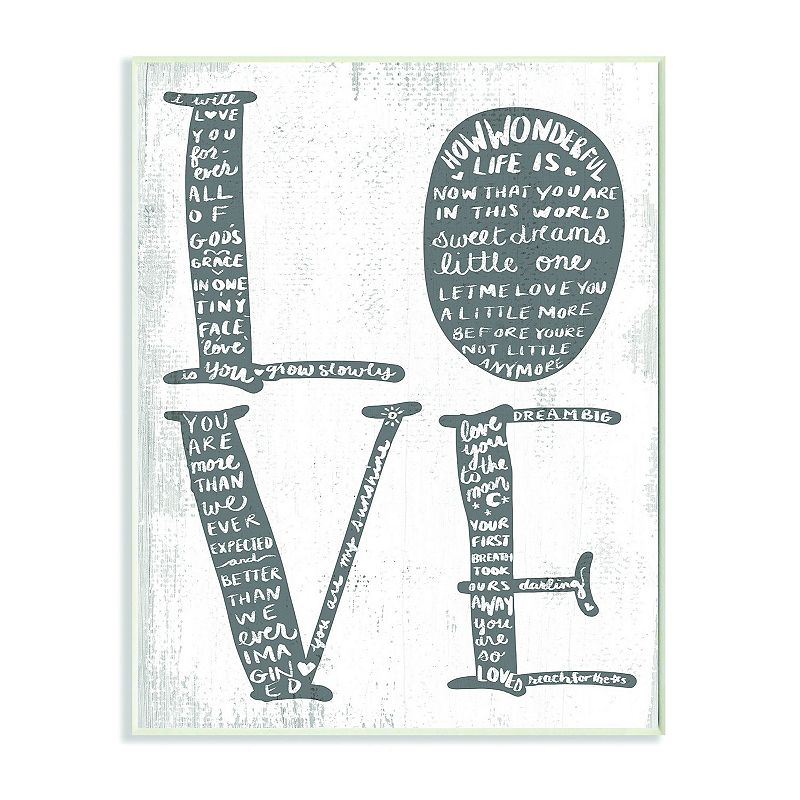 Stupell Home Decor Love Kids Plaque Wall Art