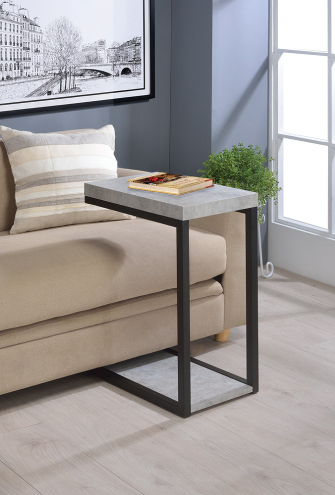 Beck Accent Table Cement and Black   Modern   Side Tables And End Tables   by Modon  Houzz