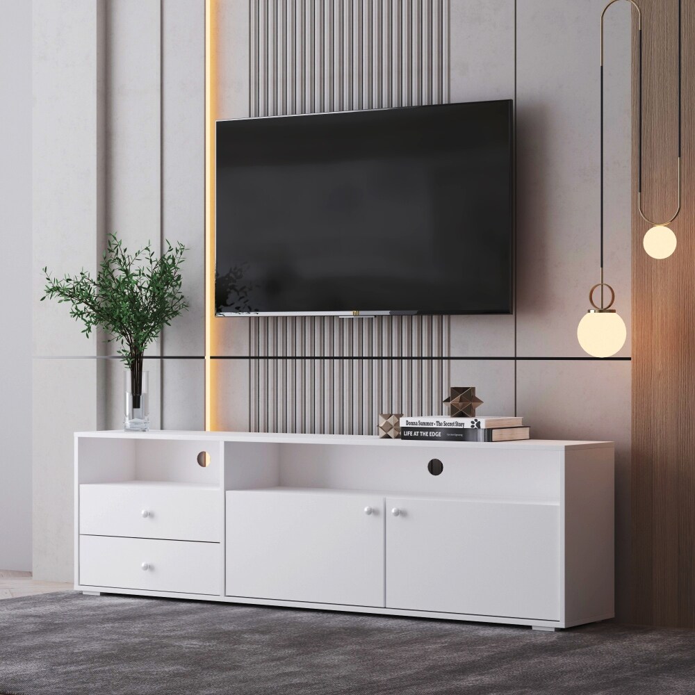 Modern Style TV Cabinet with Drawers