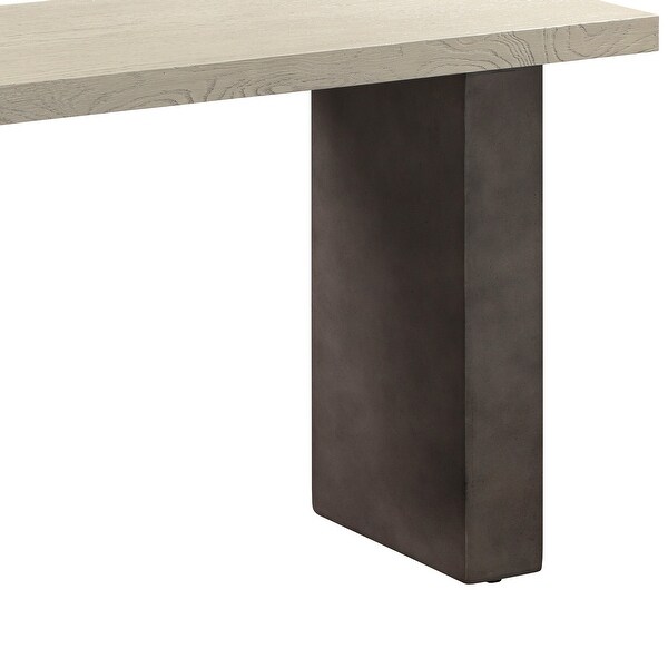 Abbey Modern Concrete and Solid Wood Entryway Console Table