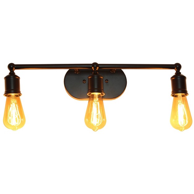 3 light Industrial Metal Pendant Matte Black Lalia Home