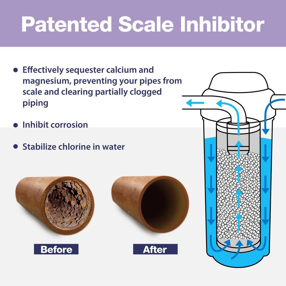 ISPRING Anti Scale Whole House Water Filter with Patented Scale Inhibitor 4.5 in. x 10 in. WDS80K