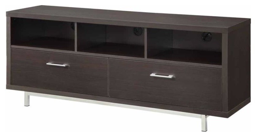 Emma Mason Signature TV Carrie Chance Cappuccino   Contemporary   Entertainment Centers And Tv Stands   by Emma Mason  Houzz