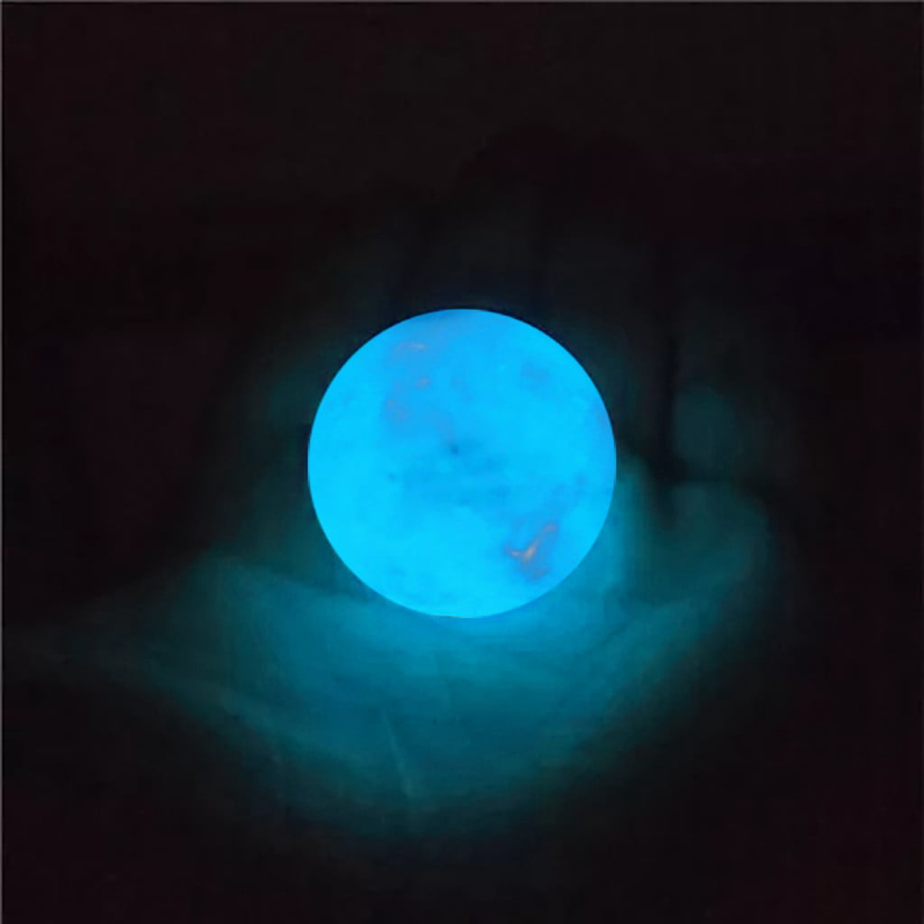 35MM Blue Luminous Quartz Sphere Ball Glow In The Dark Stone Led lights for bedroom outdoor floor lamp pendant DIY Wedding Party Bedroom Terrace(Multicolor)