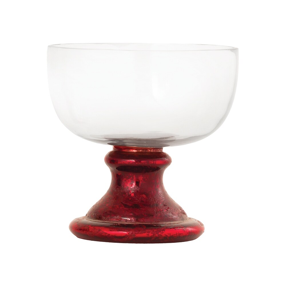 Melrose Bowl   Small Antique Red Artifact and Clear