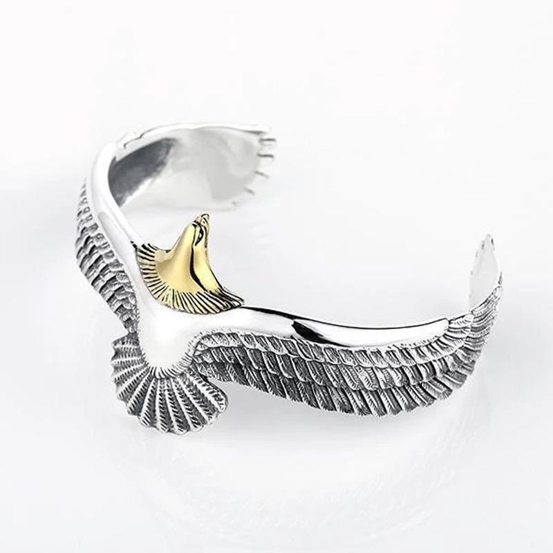 Silver eagle bracelet