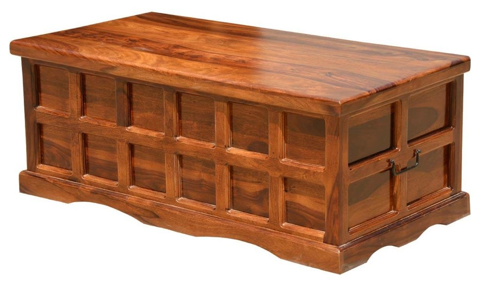 Solid Wood Handmade Traditional Coffee Table Storage Box Chest   Transitional   Coffee Tables   by Sierra Living Concepts Inc  Houzz