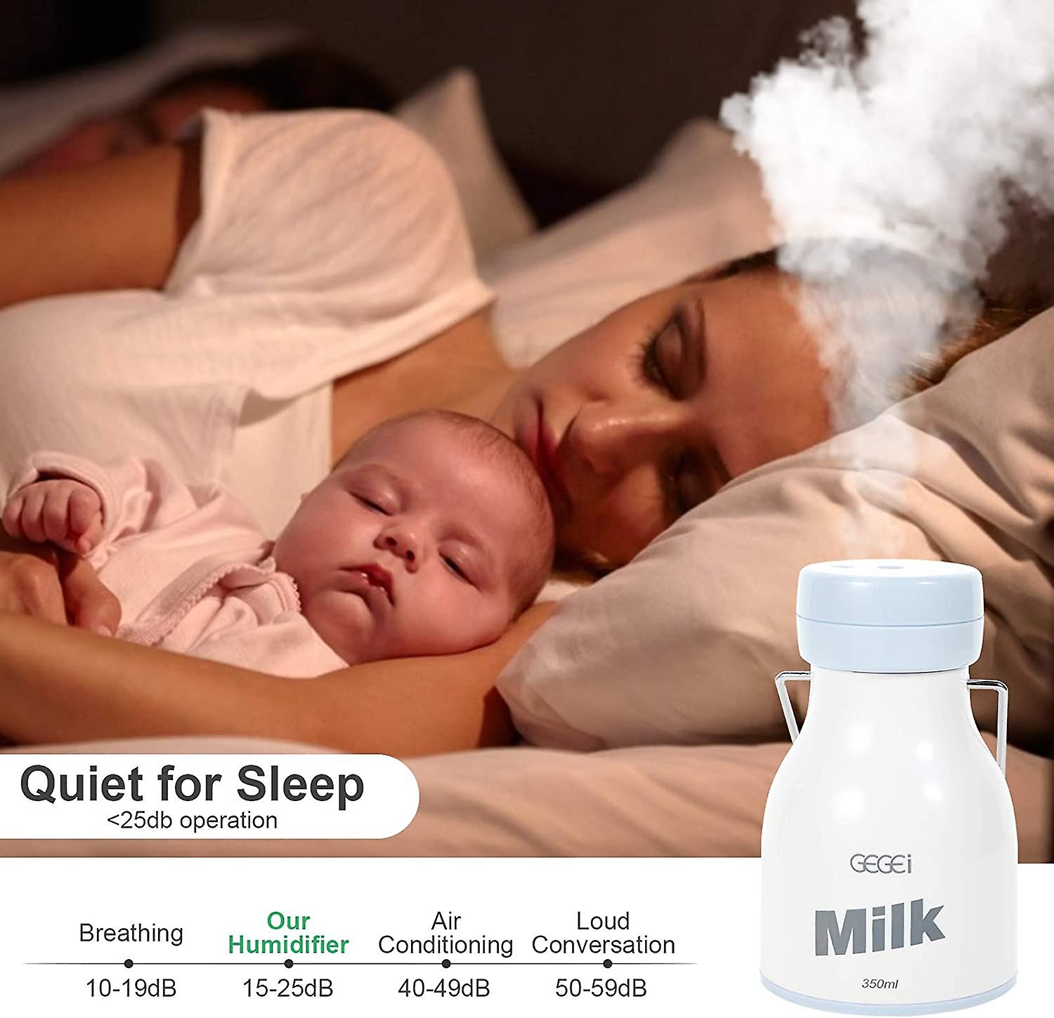 Usb Type-c Mini Portable Humidifier， Cute Milk Bottle Designed Humidifier With 350ml Capacity， Mini Humidifier Auto Shut-off And Up To 11 Hours Mist F