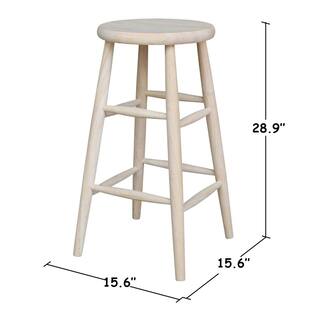 International Concepts 30 in. Unfinished Wood Bar Stool 1S-830