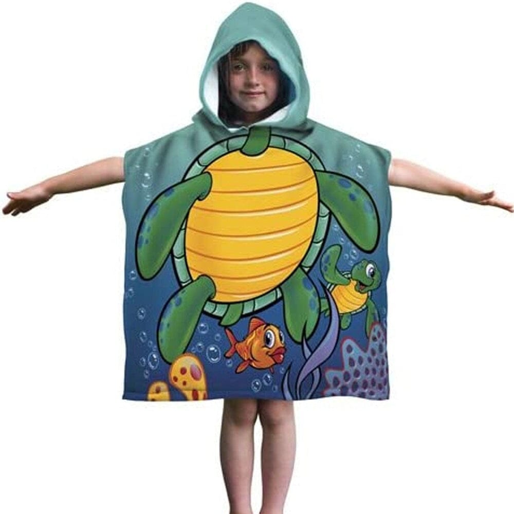 Turtle Super Soft Plush Cotton Hooded Towel Bath Beach Pool Poncho