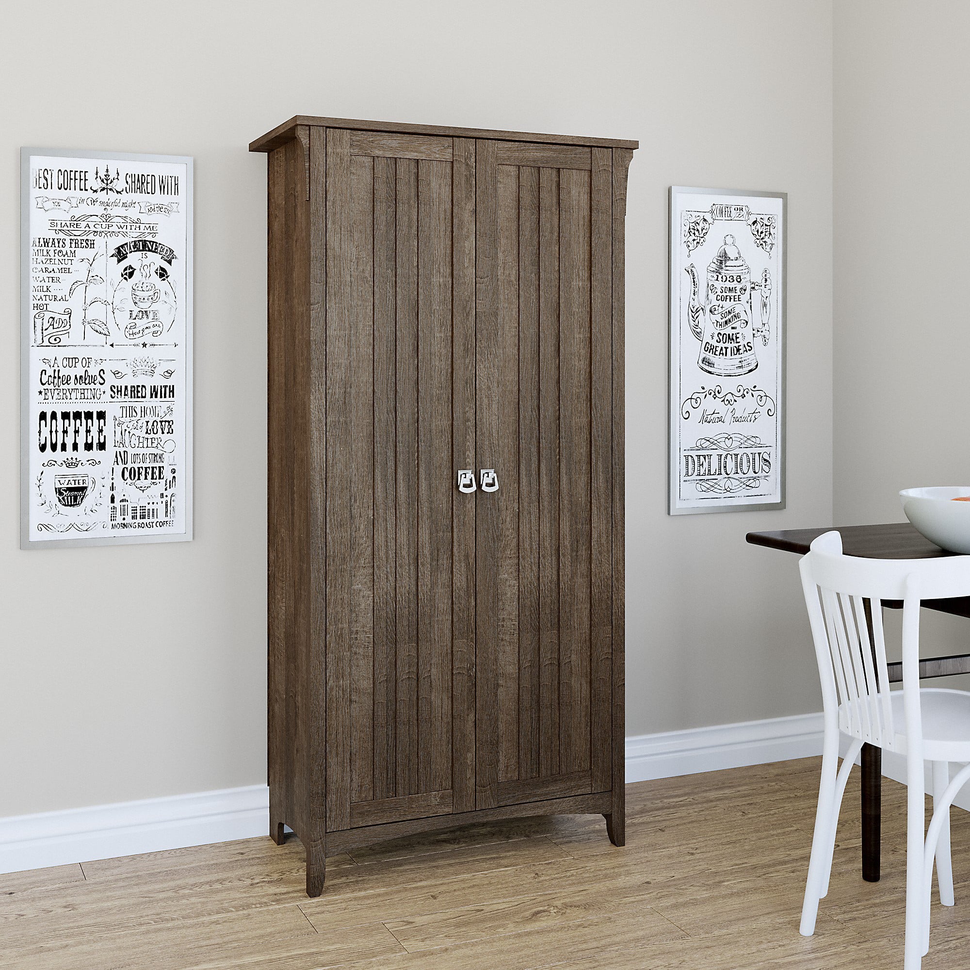 Bush Furniture Salinas Kitchen Pantry Cabinet with Doors