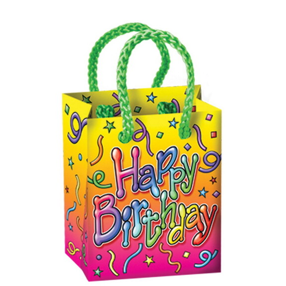 Beistle 50871 Birthday Mini Gift Bag Party Favors ...