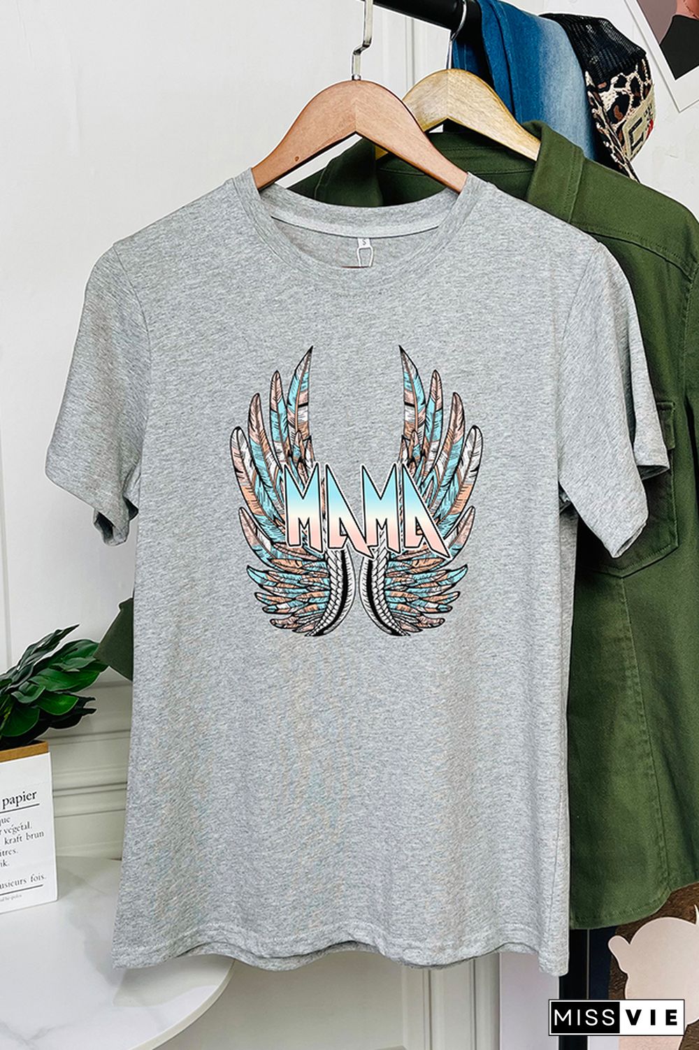 MAMA with Wings Short Sleeve Graphic Tee Wholesale