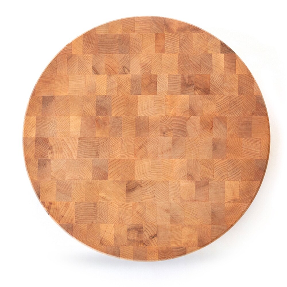 John Boos Maple Wood End Grain Round Cutting Board for Kitchen  18\