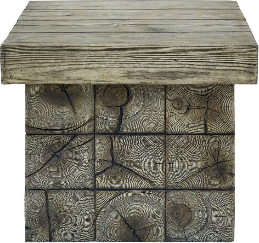 Coastal Side Table   Rustic   Outdoor Side Tables   by HedgeApple  Houzz