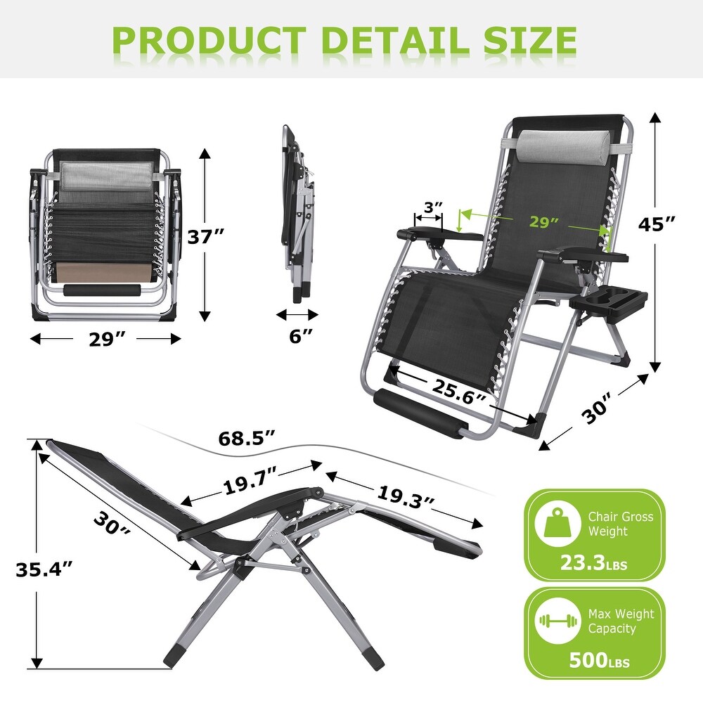 29In Patio Reclining Chaise Lounge with Removable Cushion