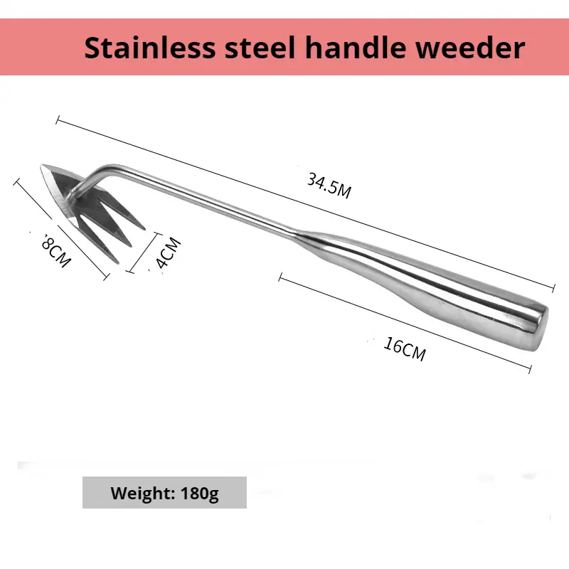 Stainless Steel Multifunctional Weeder  Stand Up Weed Tool with Non Slip Handle for Lawn Garden Yard Farm Weed Removal