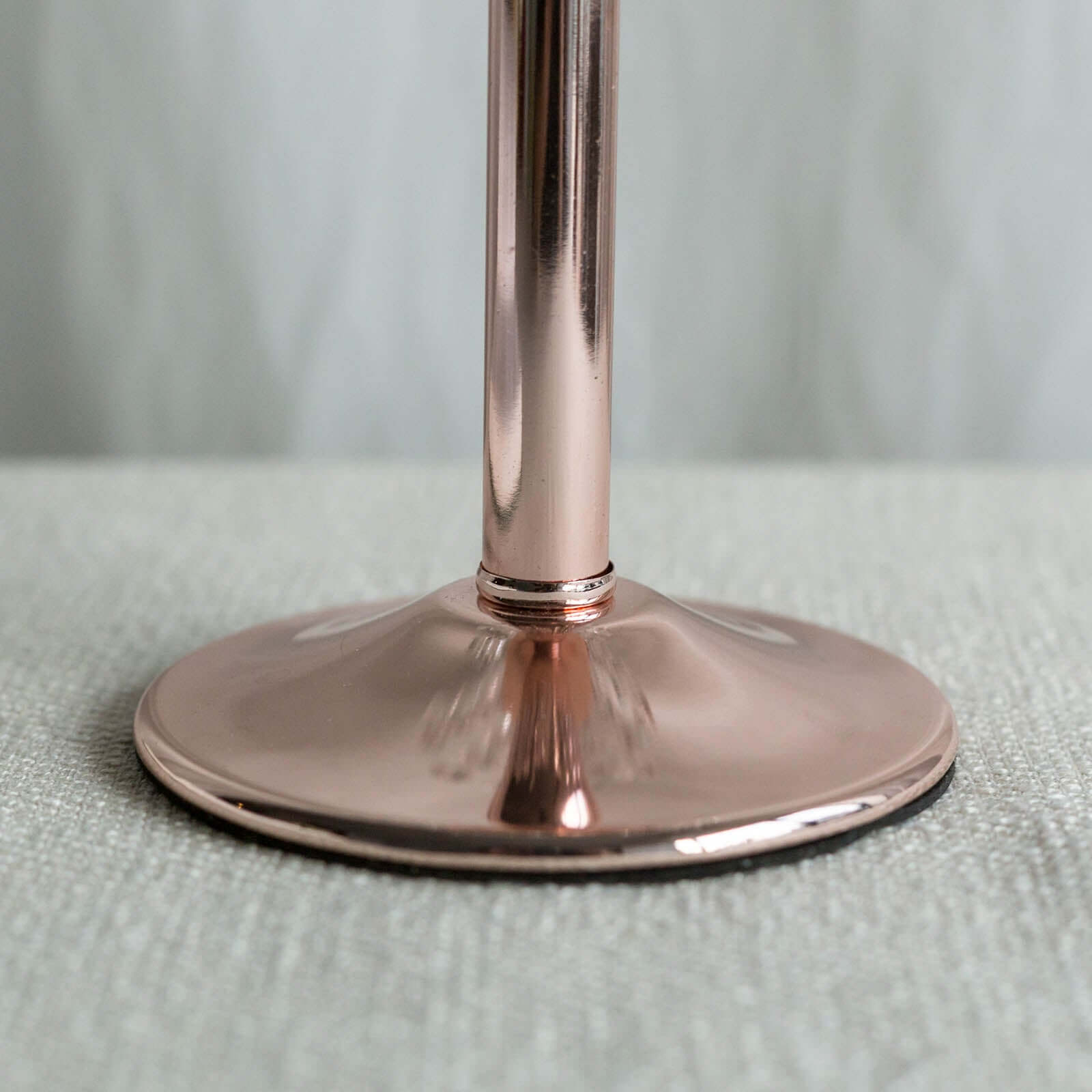 Rose Gold Crystal Beaded Chandelier Votive Pillar Candle Holder, Metal Tealight Candle Stand 12