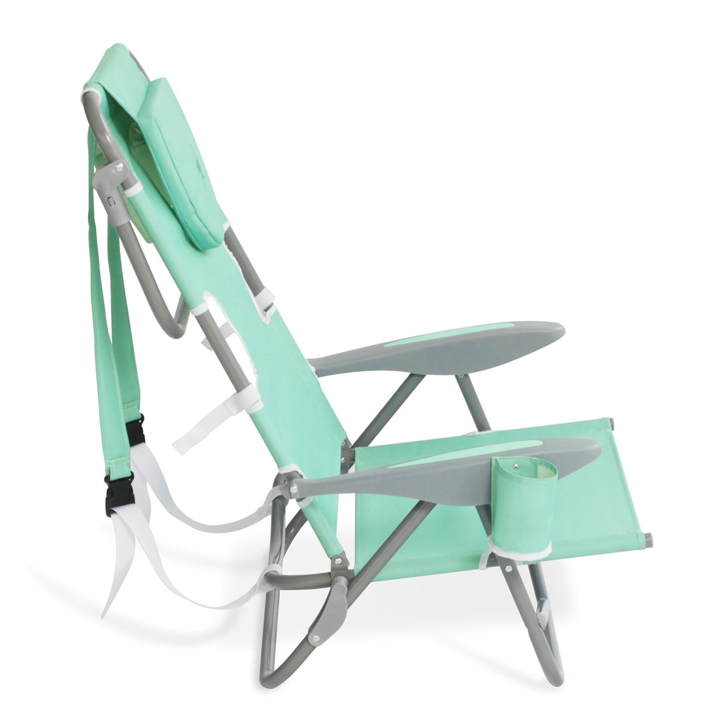 Ostrich On Your Back Folding Reclining Outdoor Beach Camping Lawn Chair， Teal