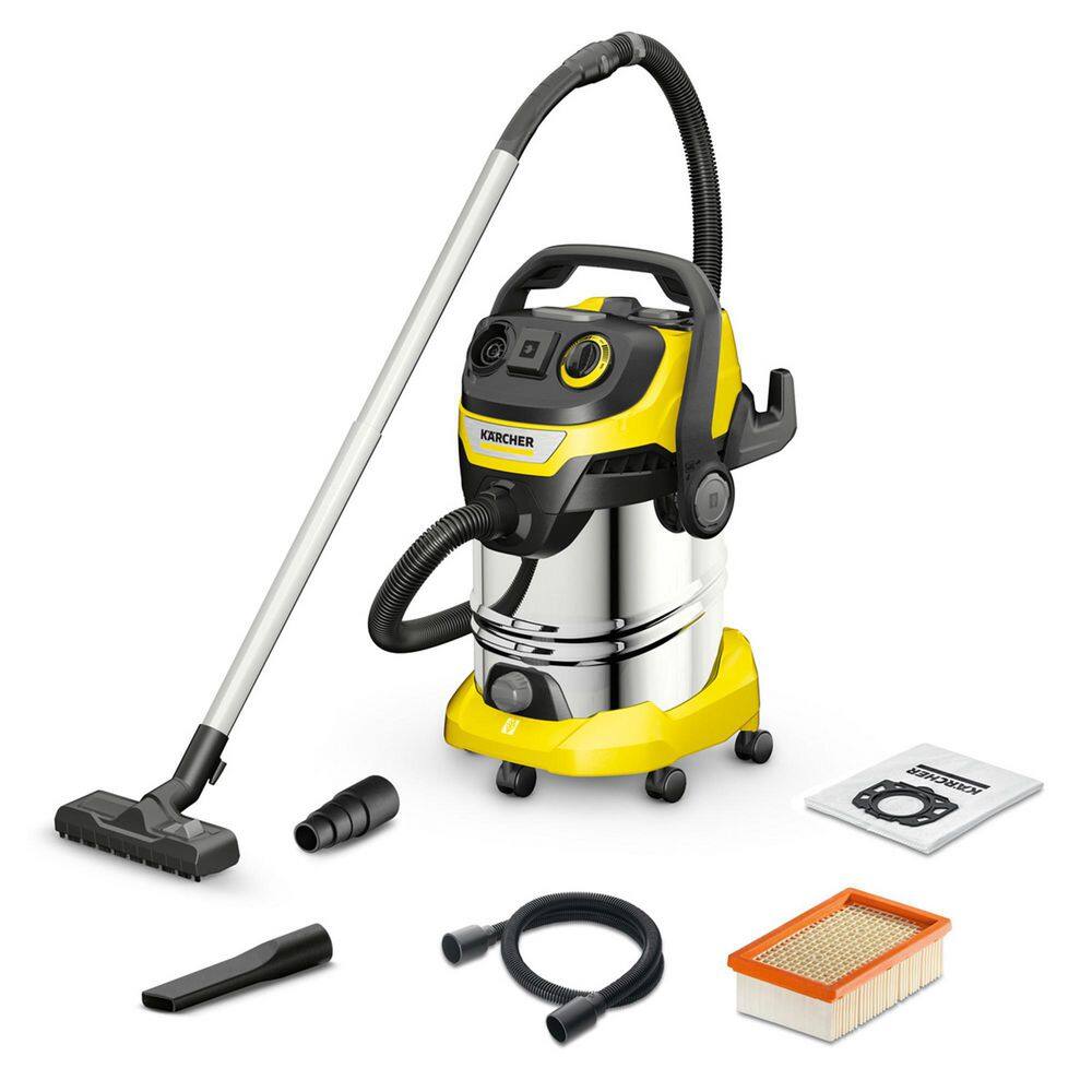 Karcher WD 6 P S Multi-Purpose 8 Gal. Wet-Dry Vacuum Cleaner with Attachments Blower Feature and Space-Saving Design 1800-Watt 1.628-375.0