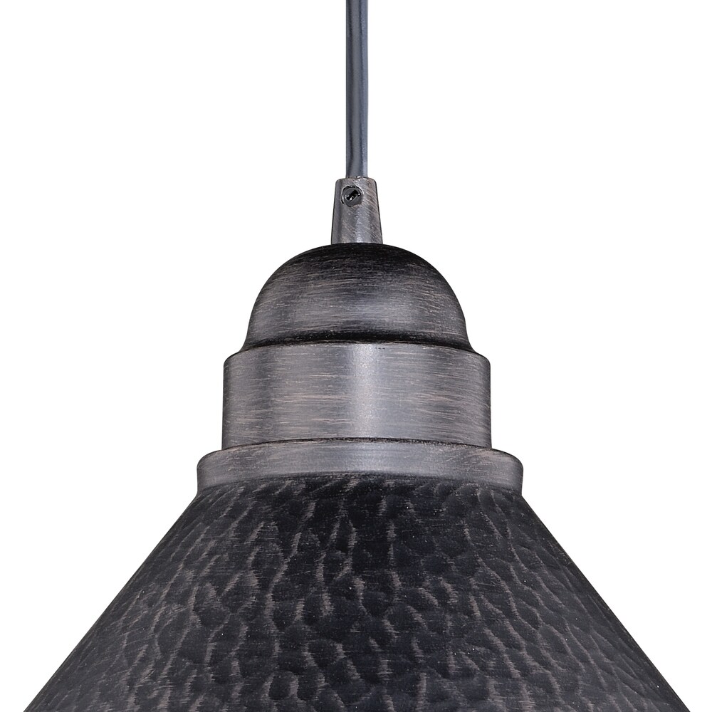 Outland 1 light Black/Goldtone Outdoor Barn Dome Pendant   10 in W x 7.5 in H x 10 in D