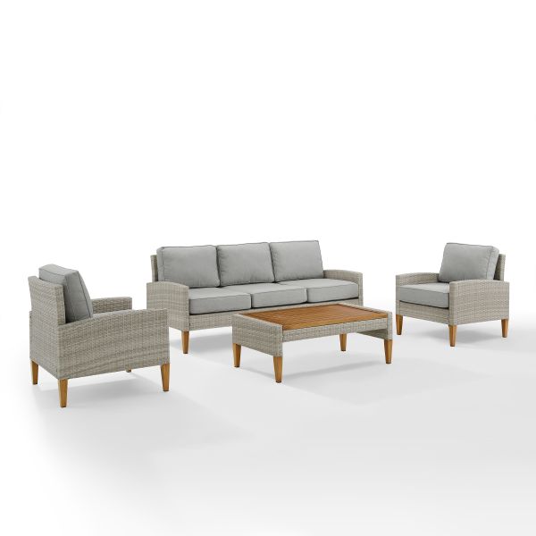 Capella Outdoor Wicker 4Pc Sofa Set