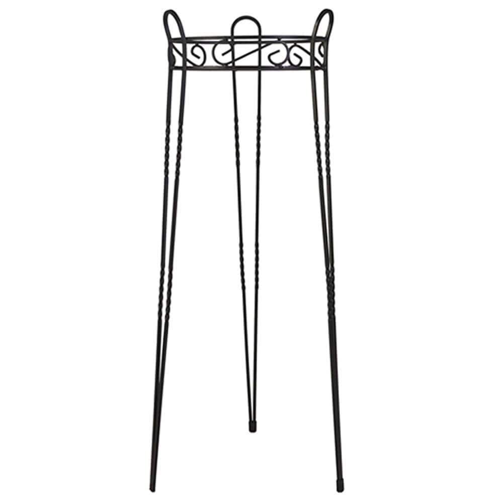 Gilbert  Bennett 30 in. Canterbury Scroll Top Metal Plant Stand SCBPS1030-B