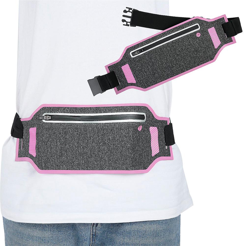 Ultralight Outdoor Sports Pack Fashionable Waterproof Adjustable Belt Waist Bag (pink)