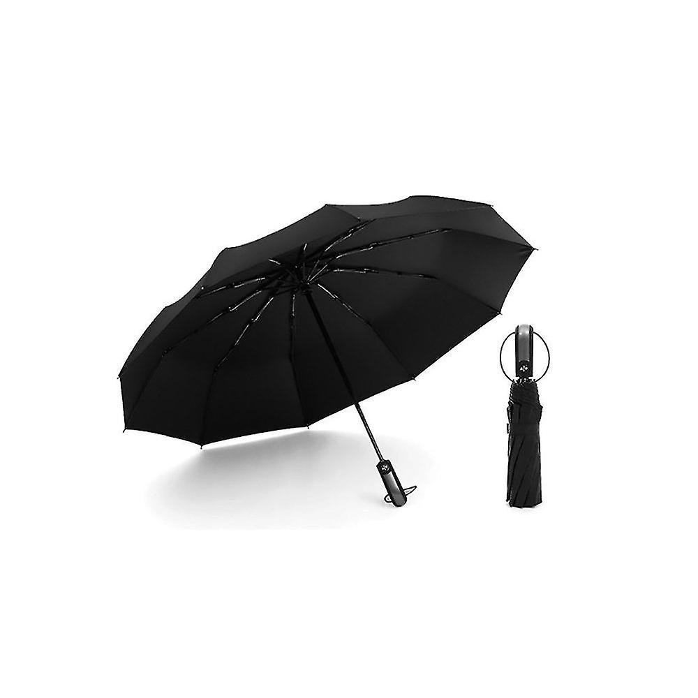 Umbrella Windproof， Stormproof Up To 150 Km/h - Open-close Automatic 210t Nylon Umbrella Water-repellent Small Light Compact 10 Ribs