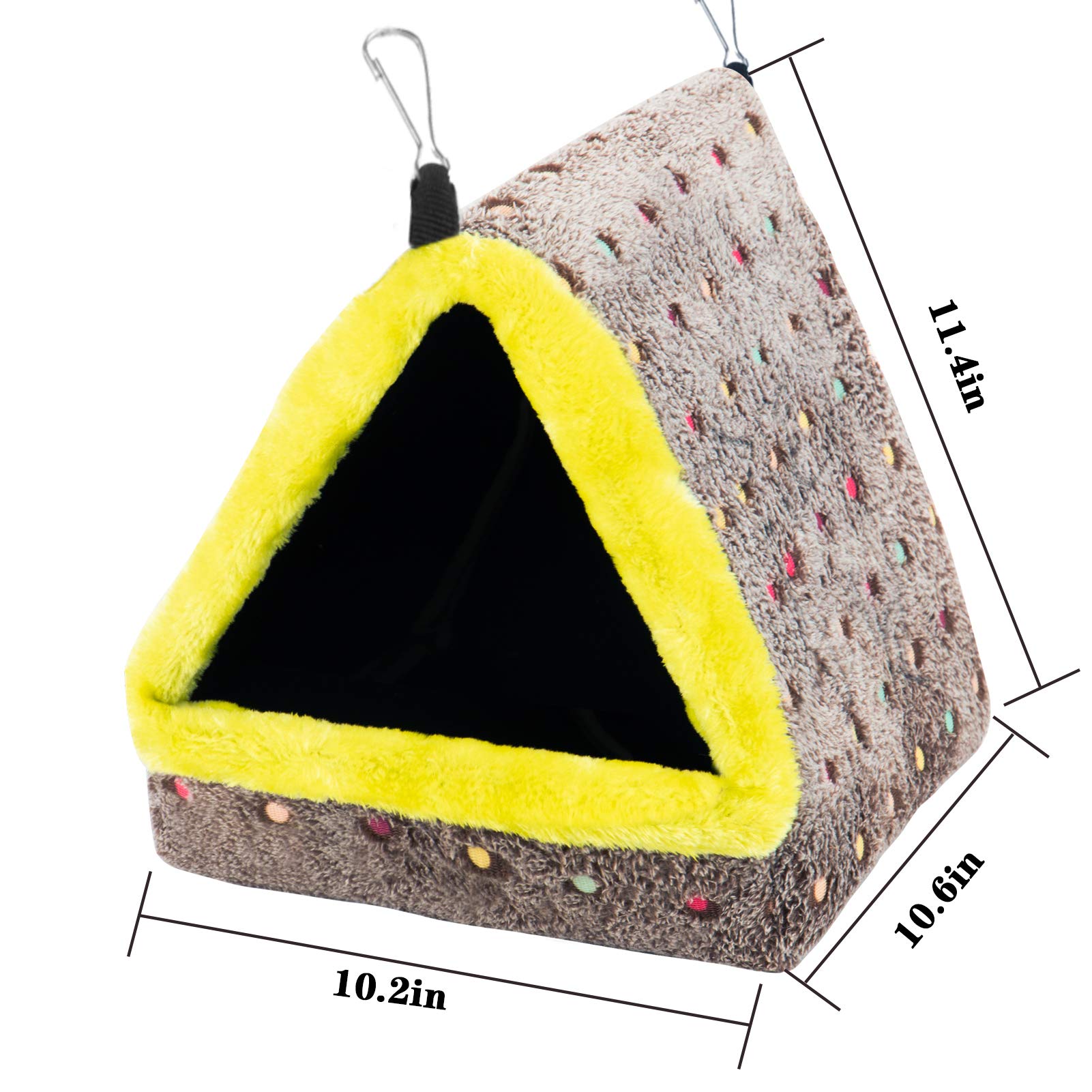 ISHANTECH Hanging Warm Bird Nest House- Birds Snuggle Hut Nest Plush House Hanging Snuggle Hideaway Cave Bed Tent Toy