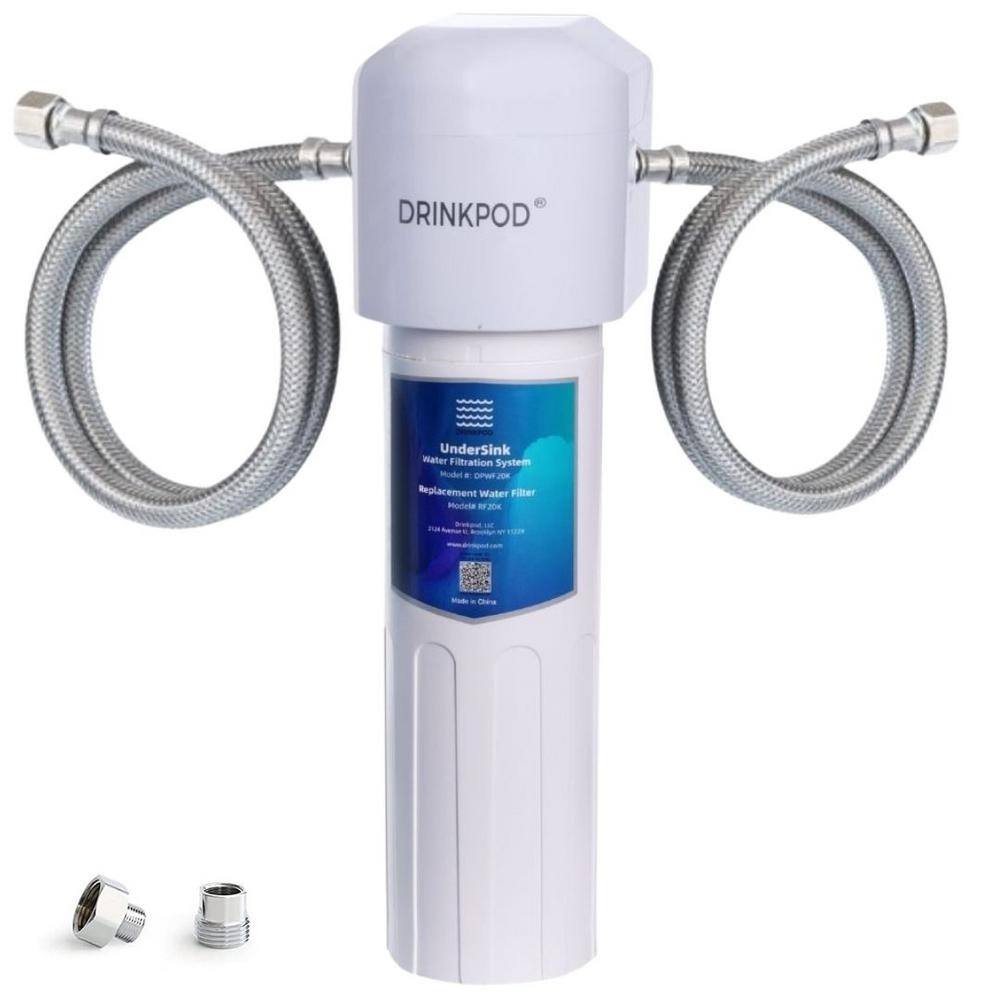 DRINKPOD 20000 Gal. Under Sink Water Filtration System High Capacity with Multi Stage Filtration System DPWF20K